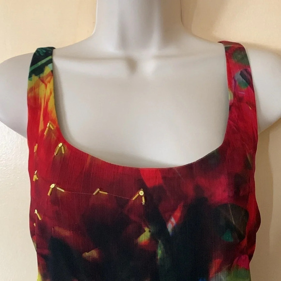 Alice + Olivia tropical print drape back dress size S/P - Picture 2 of 12